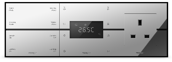 8 Schlüssel + Thermostat + Britische Steckdose intelligente Kombination