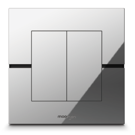 Two-key-dual-control-flat-mechanical-panel-